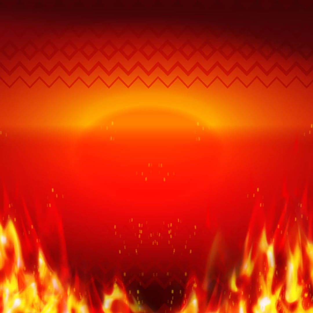 9 Masks of Fire key art — Asian mythology / fire masks themed slot by Gameburger Studios, 2019