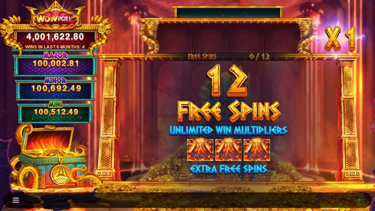 Ancient Fortunes: Poseidon Megaways WowPot jackpot wheel screenshot