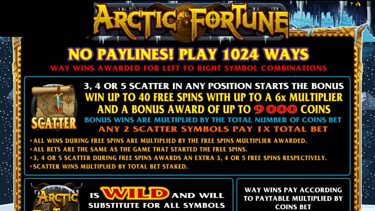 Arctic Fortune bonus round screenshot — free spins feature
