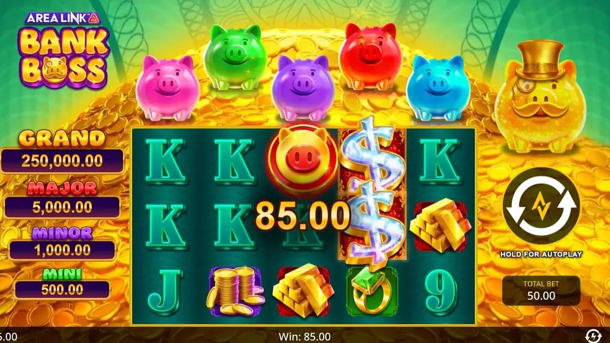 Area Link: Bank Boss bonus round screenshot — free spins feature