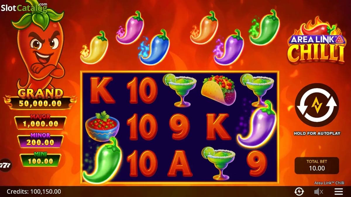 Area Link: Chilli base game screenshot — 5×3 reels
