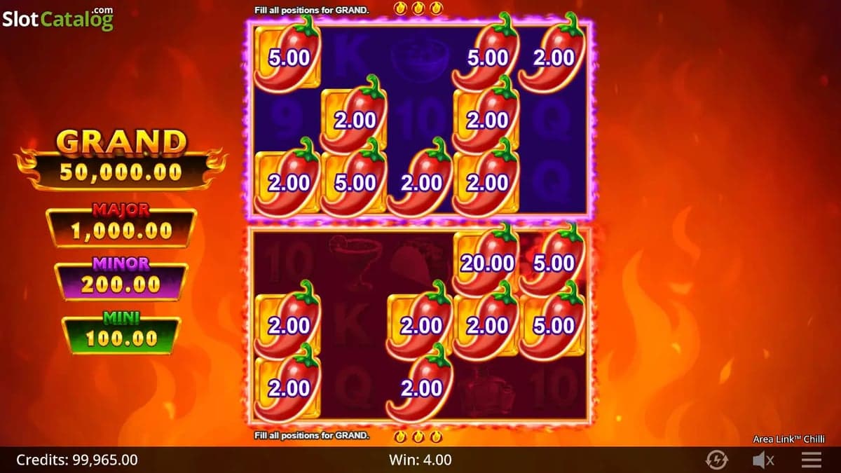 Area Link: Chilli bonus round screenshot — free spins feature