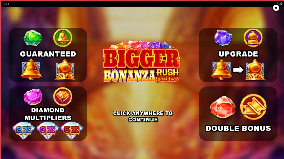 Bigger Bonanza Rush Express bonus round screenshot — free spins feature
