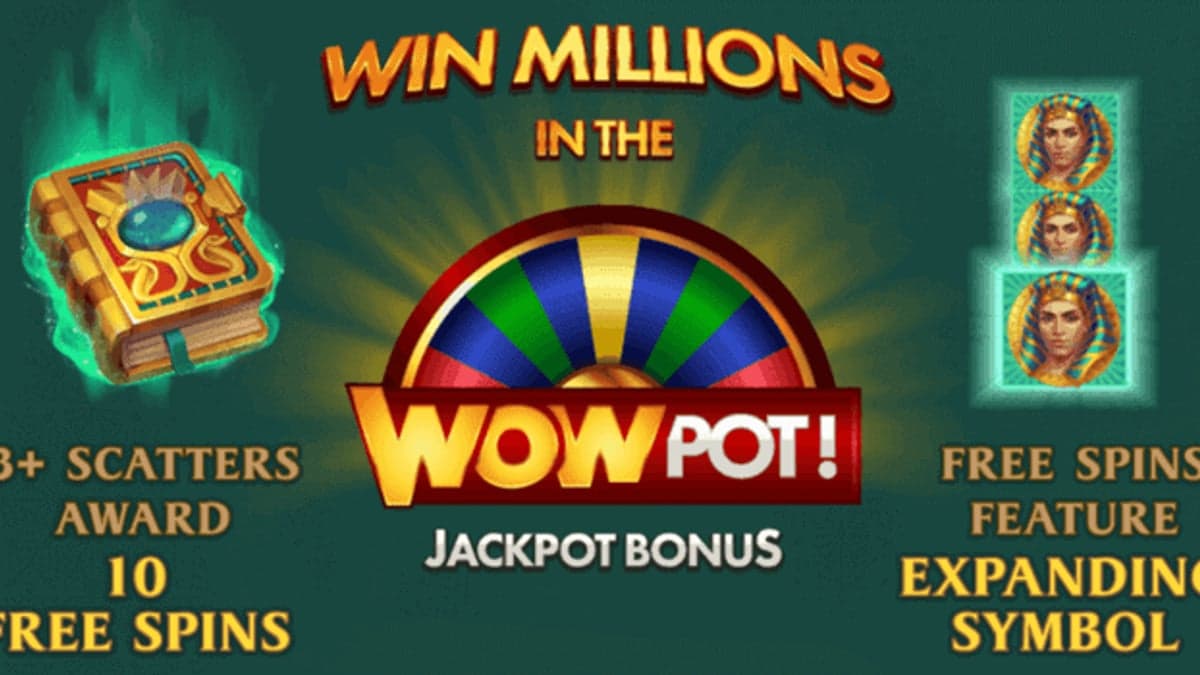 Book of Atem WowPot jackpot wheel screenshot