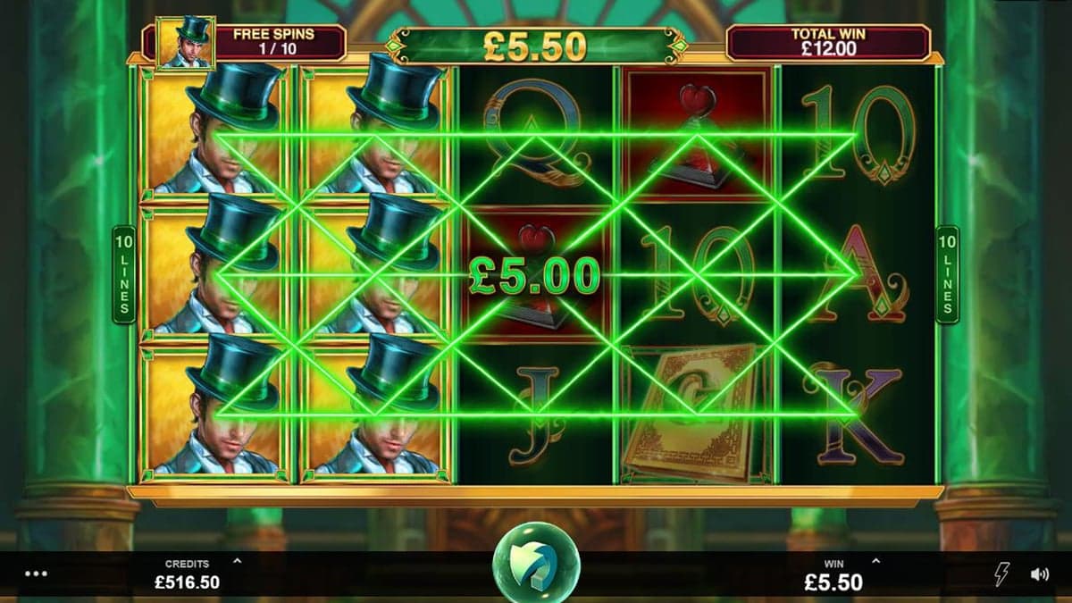 Book of Oz bonus round screenshot — free spins feature