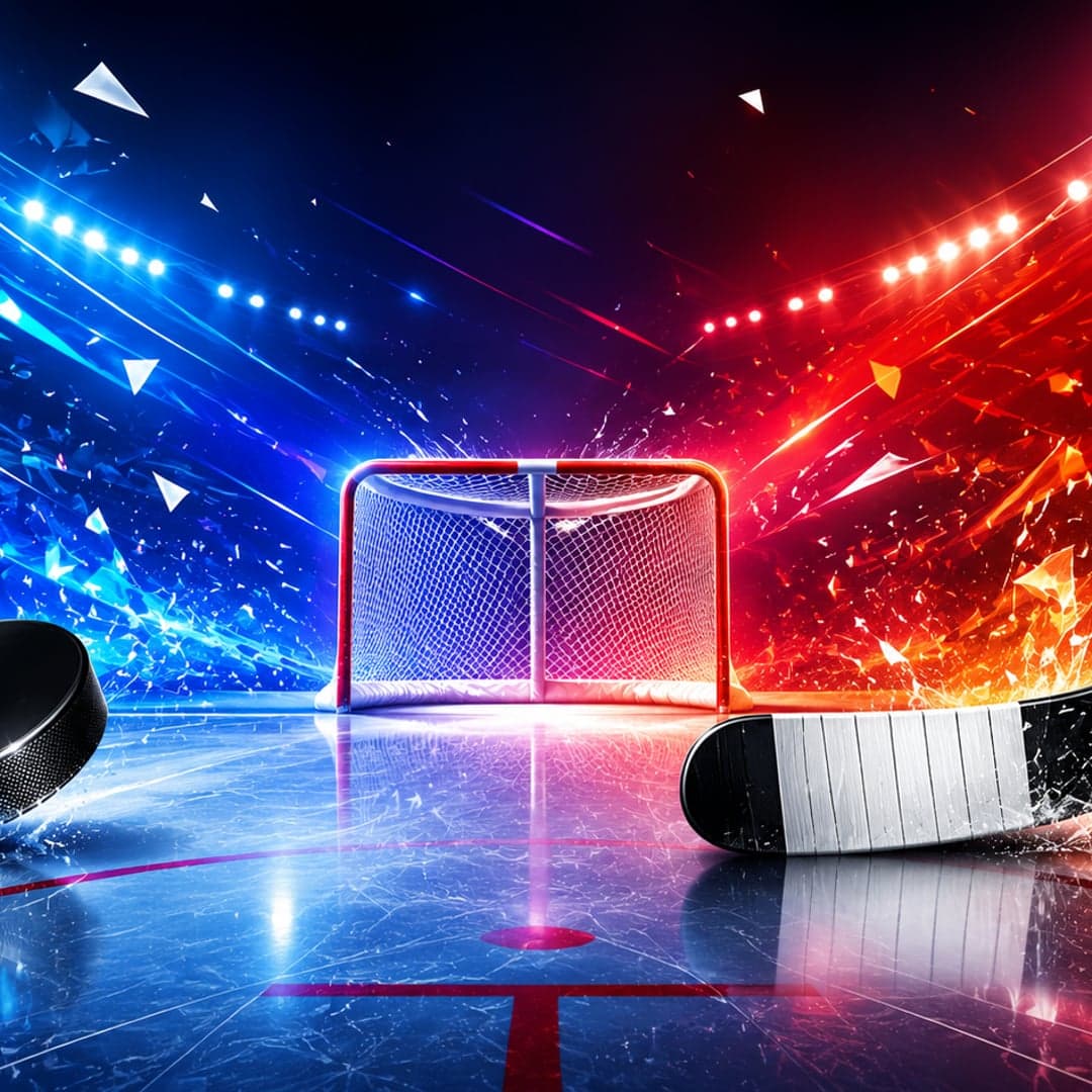 Break Away Deluxe key art — Ice hockey themed slot by Stormcraft Studios, 2019