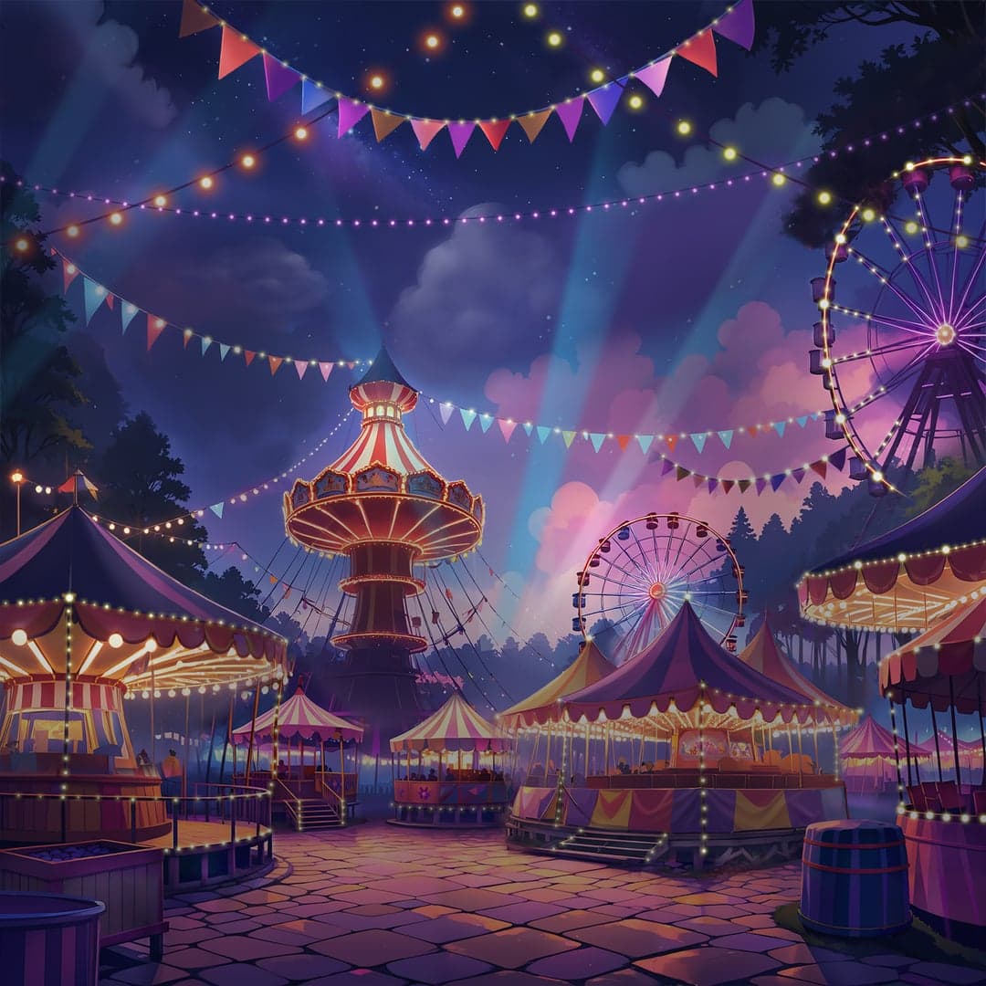 Carnival Riches key art — Carnival / fairground themed slot by Just For The Win, 2020