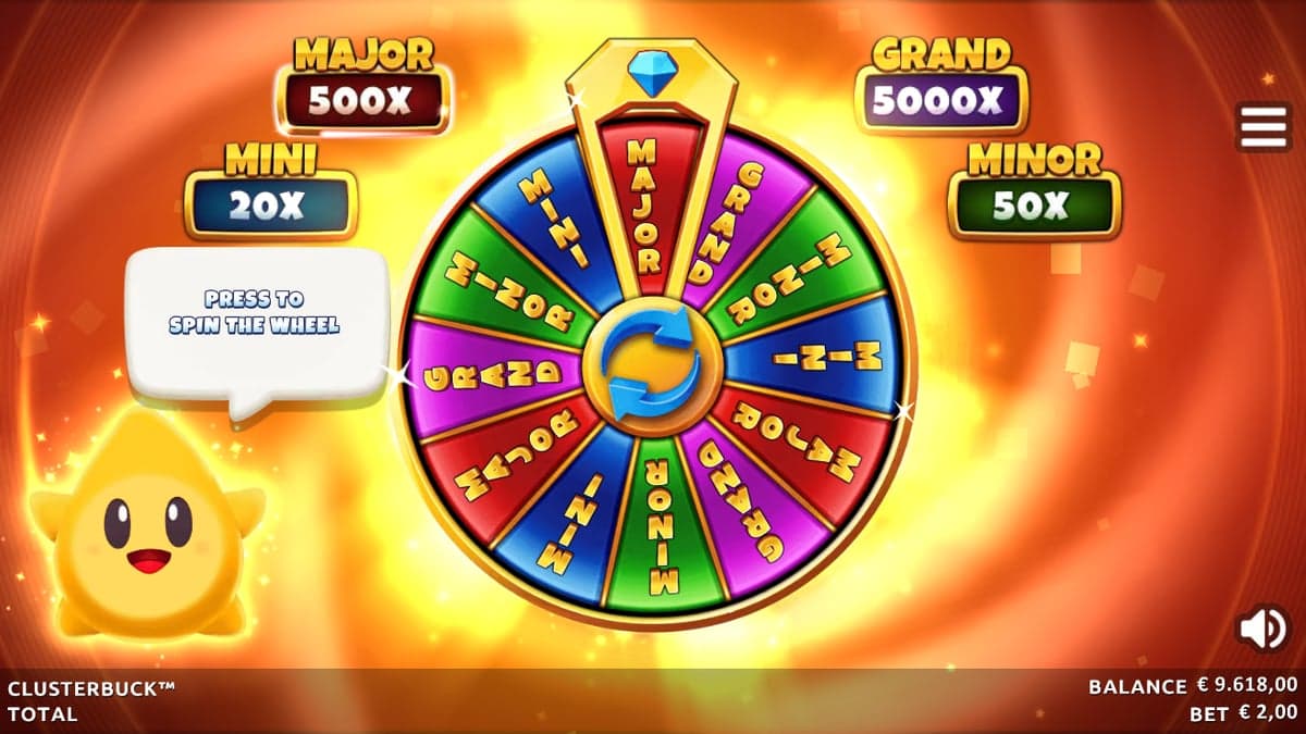 ClusterBuck bonus round screenshot — free spins feature