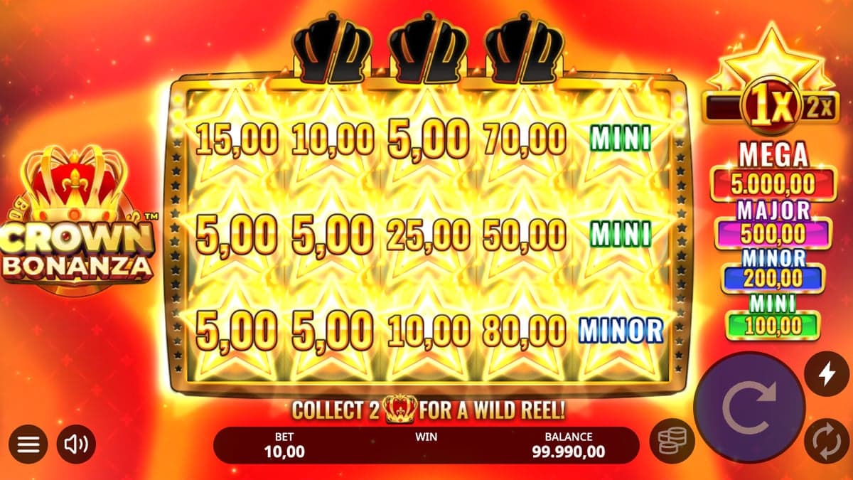 Crown Bonanza bonus round screenshot — free spins feature