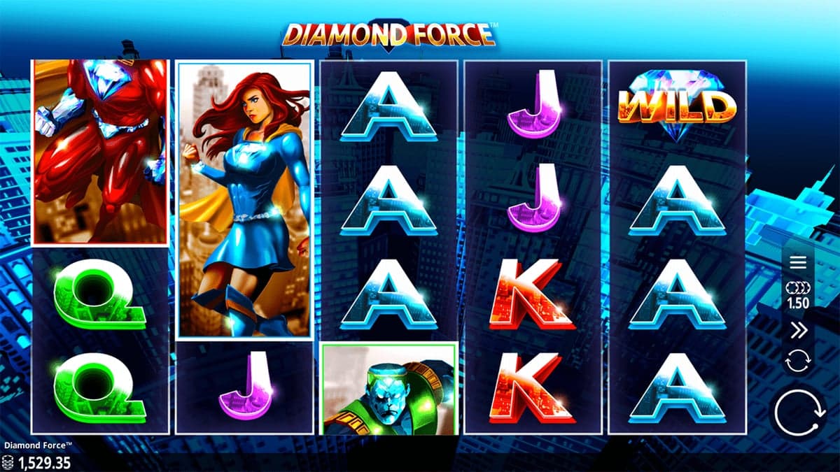 Diamond Force base game screenshot — 5×3 reels