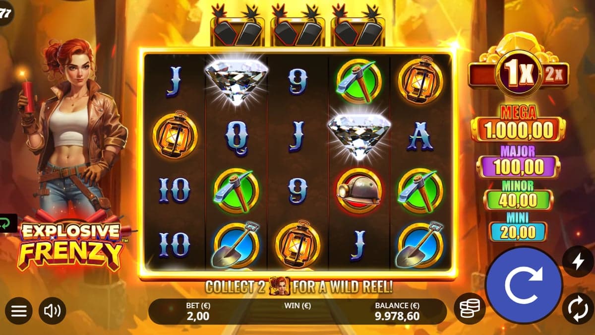 Explosive Frenzy base game screenshot — 5×4 reels