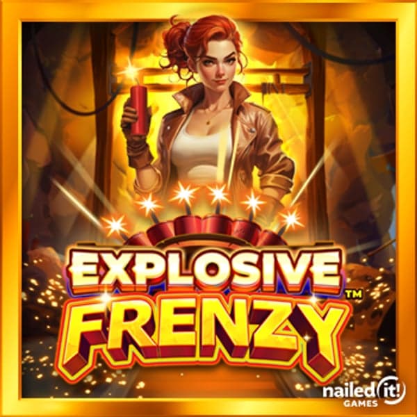 Explosive Frenzy — Underground gold mine with explosives and a dynamite-wielding prospector themed slot