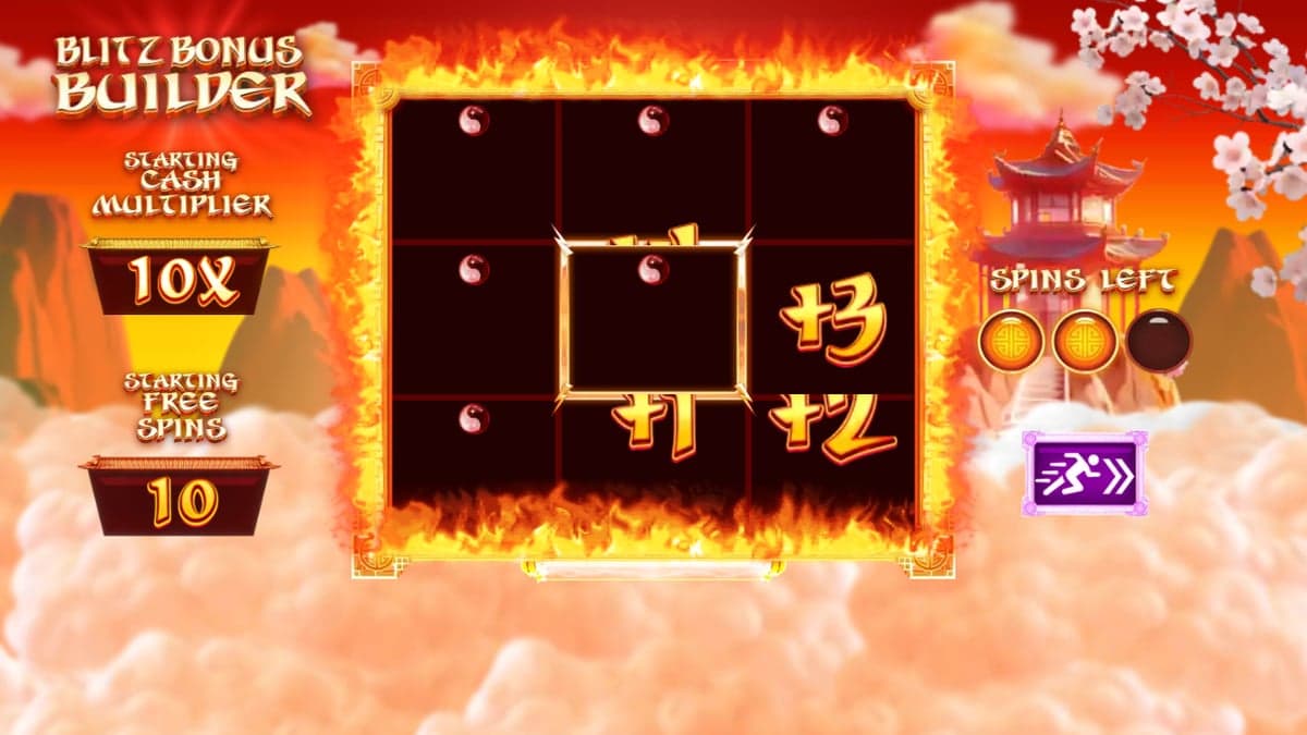 Floating Tiger Gold Blitz Fortunes bonus round screenshot — free spins feature