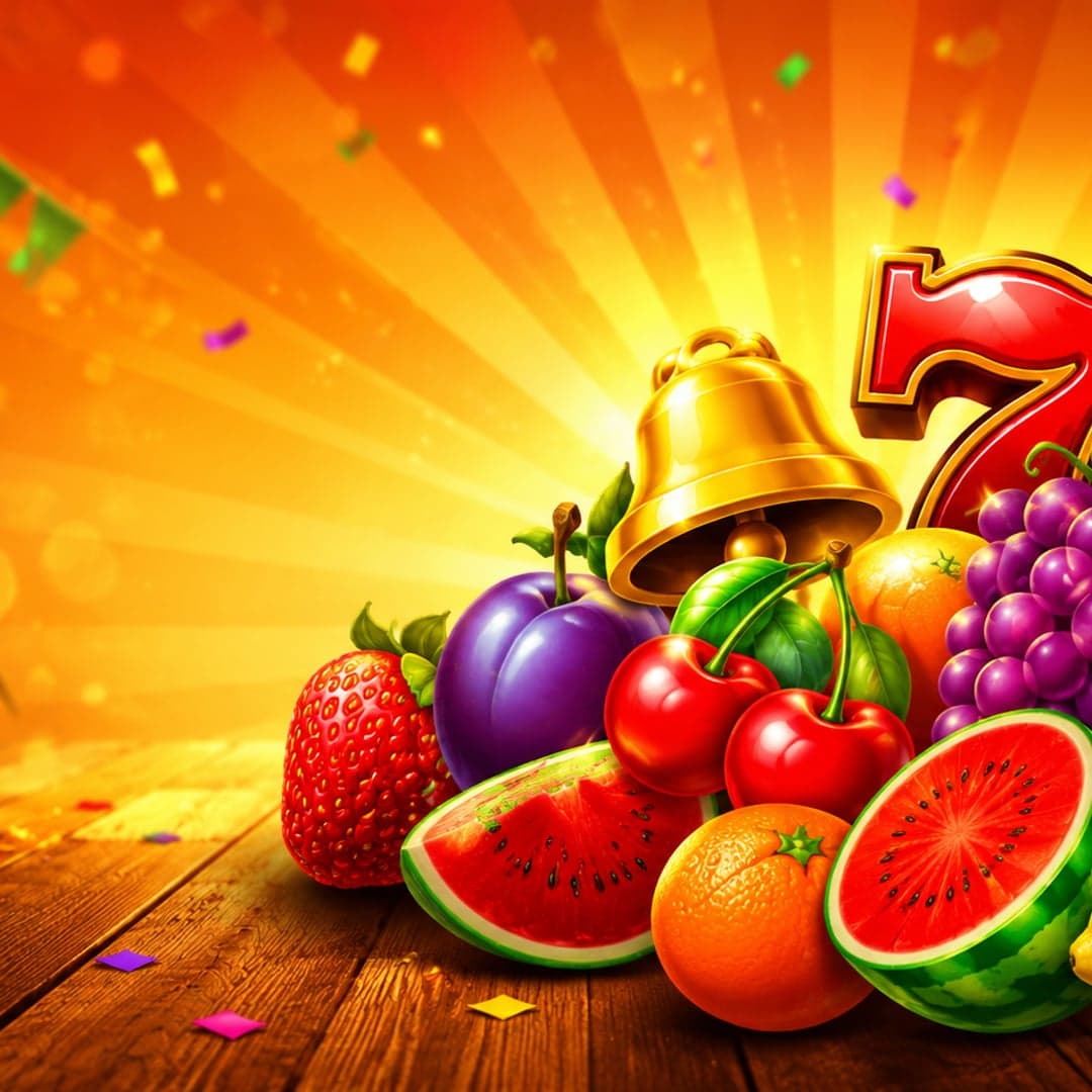 Fruit Fiesta key art — Classic fruit themed slot by Microgaming, 2015