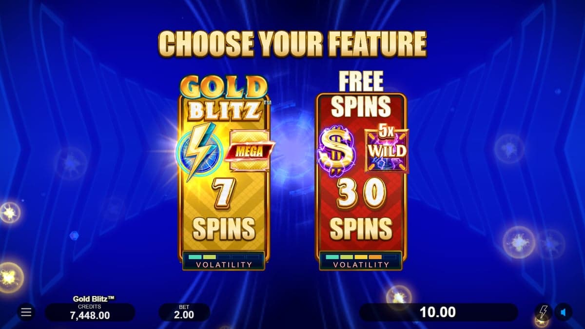Gold Blitz bonus round screenshot — free spins feature