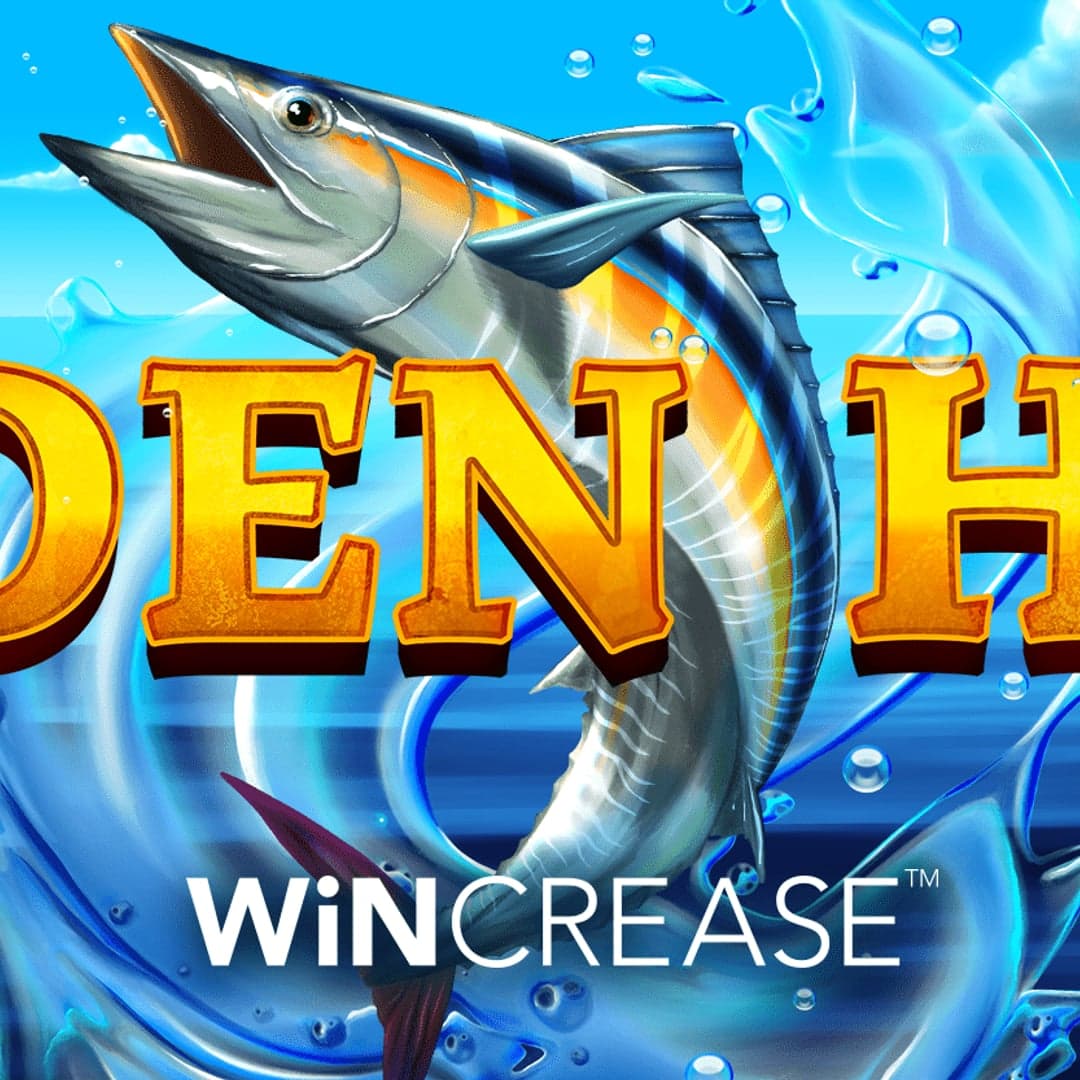 Golden Hook key art — Deep sea fishing / sailing themed slot by Just For The Win, 2019