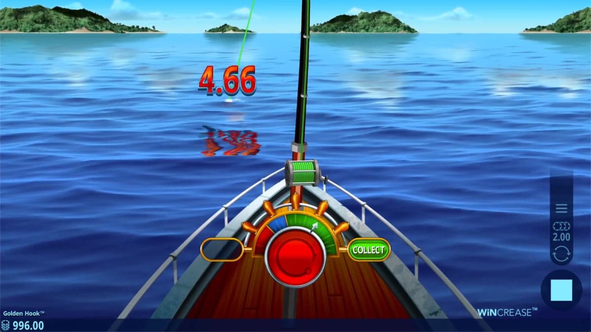 Golden Hook base game screenshot — 5×3 reels