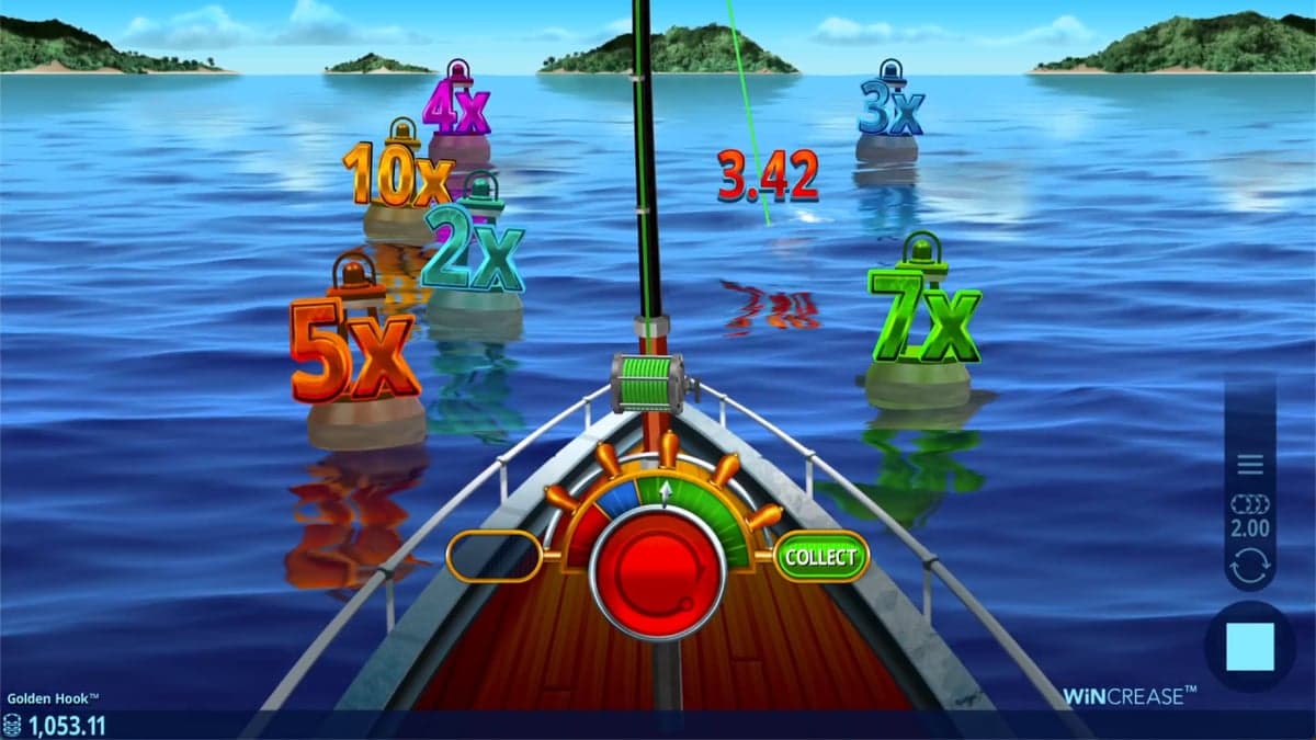 Golden Hook bonus round screenshot — free spins feature