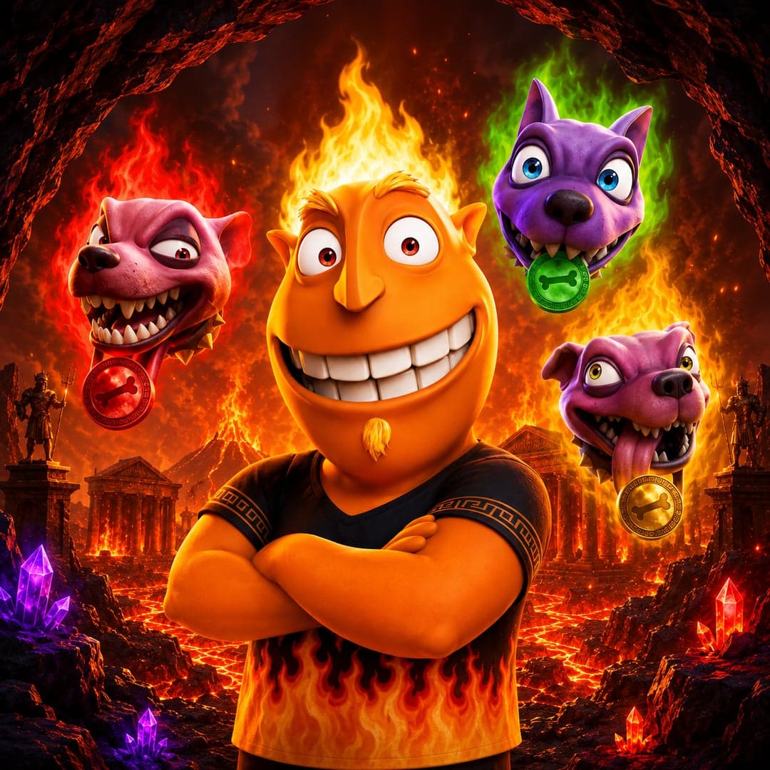 Hot As Hades Power Combo key art — Greek mythology underworld — Hades, Cerberus, gems, fire and rock 'n' roll themed slot by Stormcraft Studios, 2025