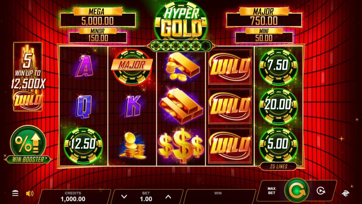 Hyper Gold base game screenshot — 5×3 reels