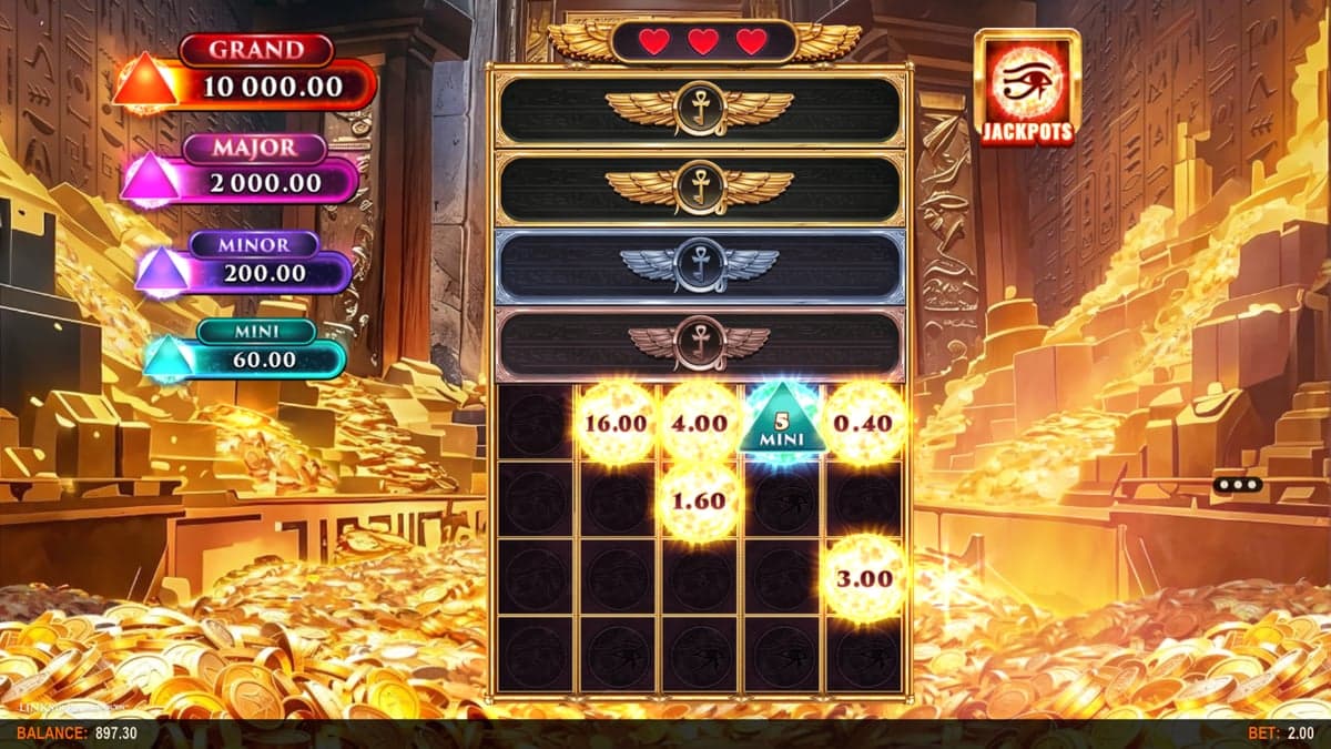 Links of Ra ASSEMBL'EM Power Combo bonus round screenshot — free spins feature