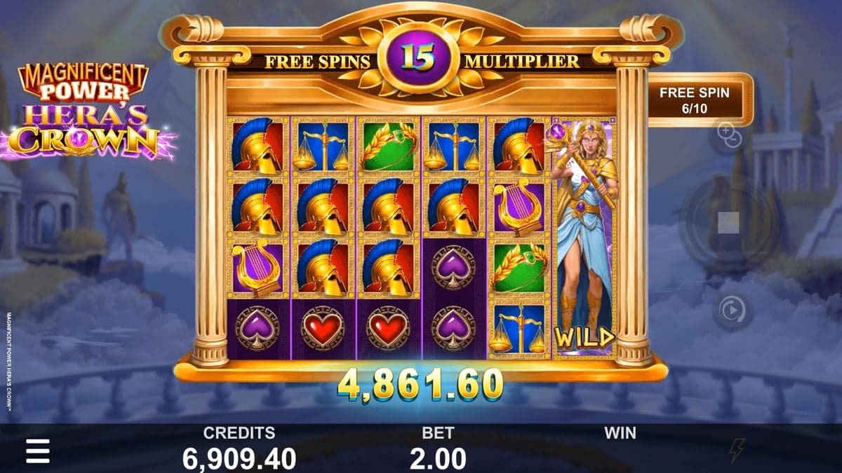 Magnificent Power Hera's Crown bonus round screenshot — free spins feature