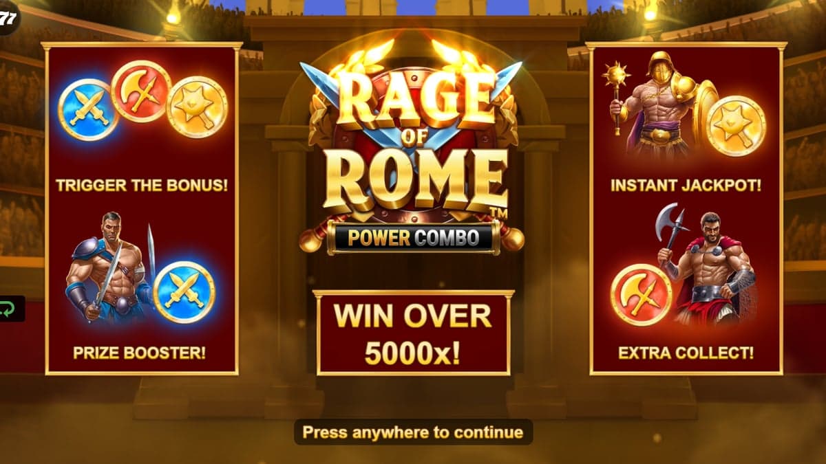Rage of Rome POWER COMBO bonus round screenshot — free spins feature