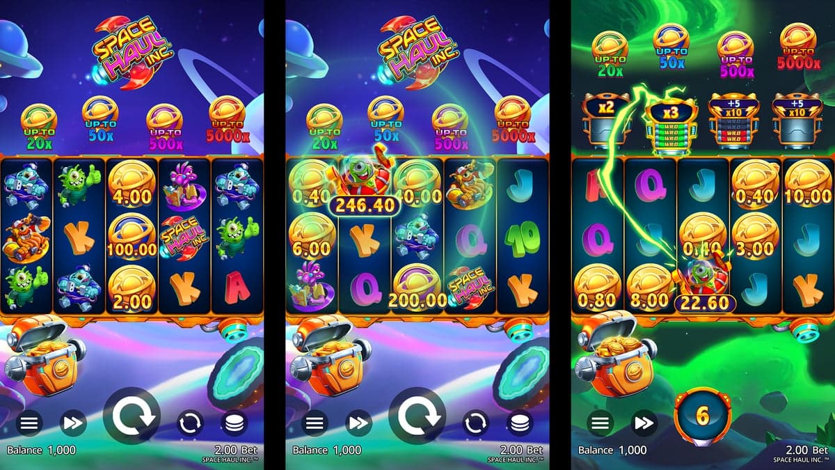 Space Haul Inc. base game screenshot — 5×3 reels