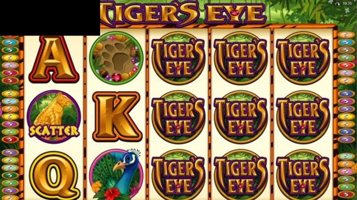Tiger's Eye base game screenshot — 5×3 reels