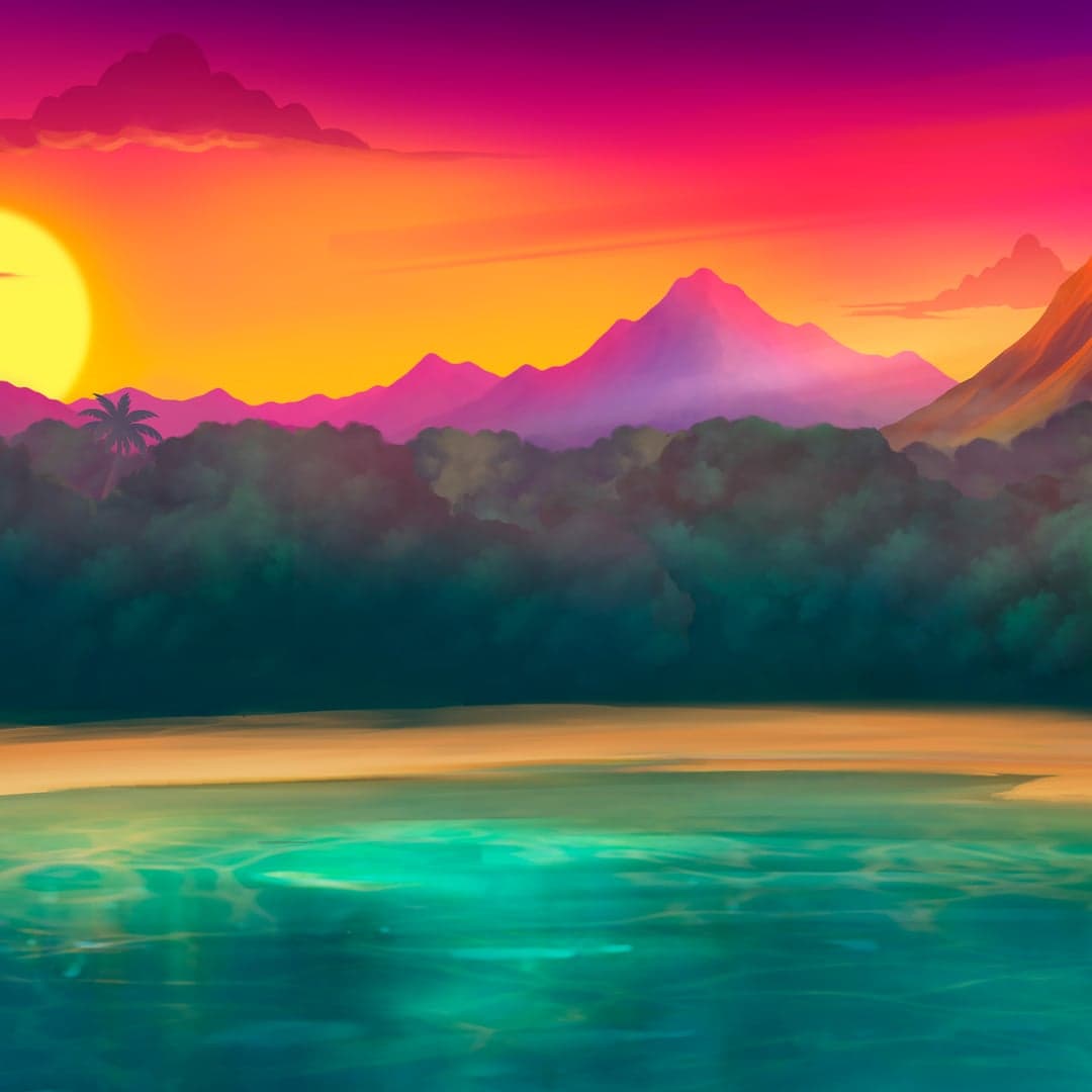Volcanic Fortune key art — Volcanic tropical island themed slot by Snowborn Games, 2026