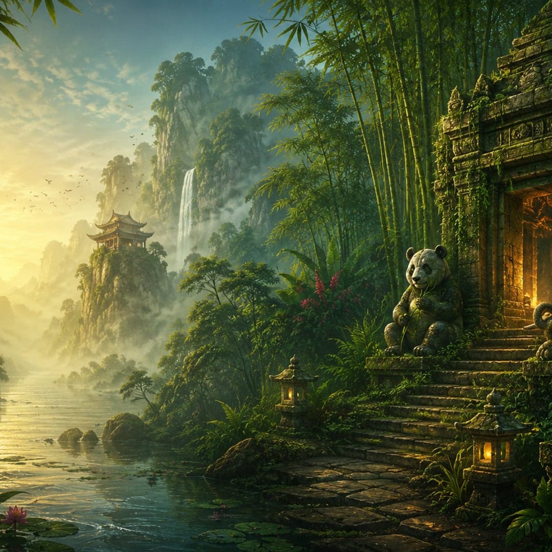 Wild Orient key art — Asian wildlife themed slot by Microgaming, 2014